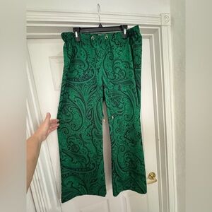 Michael Kors Green Paisley Pants